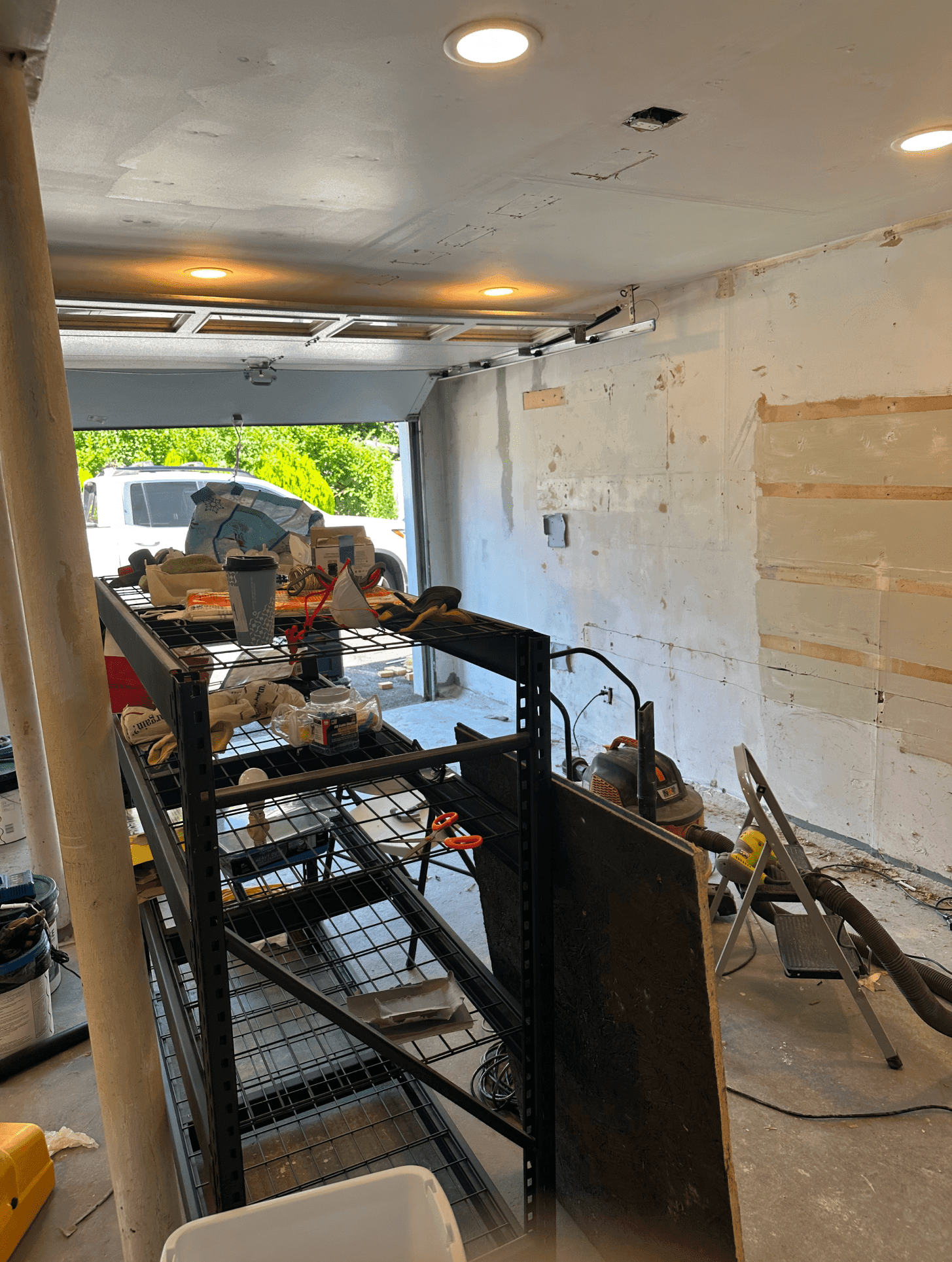 Garage renovation before